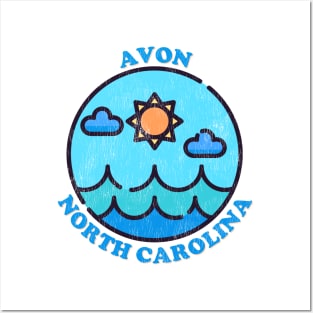 Avon, NC Summertime Vacationing Ocean Skyline Posters and Art